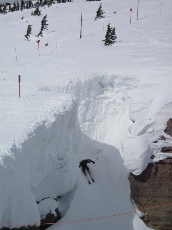 Skier in Corbet's Couloir